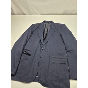 Majer Blazer Mens 44 Blue Sea Island Cotton 2 Button Sport Coat Jacket USA